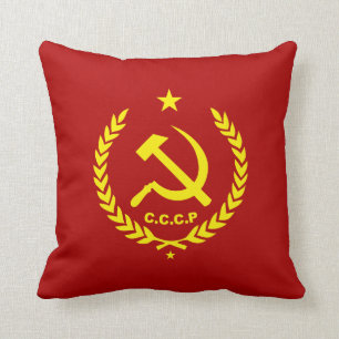 CCCP communist Hammer en Sickle Badge Kussen