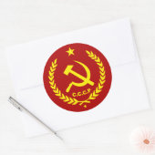 CCCP communist Hammer en Sickle Badge Ronde Sticker (Envelop)