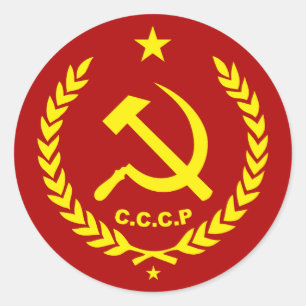 CCCP communist Hammer en Sickle Badge Ronde Sticker