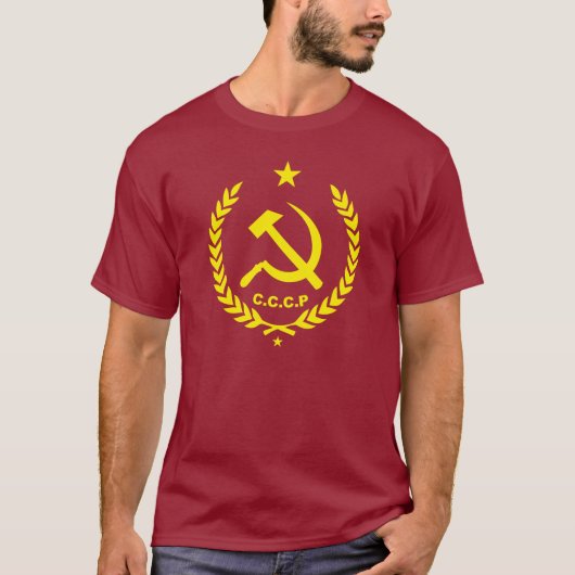 CCCP communist Hammer en Sickle Badge T-shirt (Voorkant)