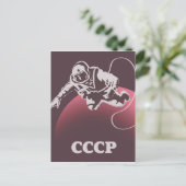 CCCP Cosmonaut Briefkaart (Staand voorkant)
