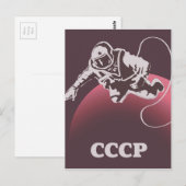 CCCP Cosmonaut Briefkaart (Voorkant / Achterkant)