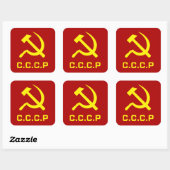 CCCP Hamer en Sikkel Vierkante Sticker (Vel)