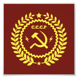 CCCP Hamer & Sickle Emblem Kodak-fotopapier Foto Afdruk