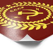 CCCP Hamer & Sickle Emblem Kodak-fotopapier Foto Afdruk (Hoek)