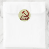 CCCP Hamer & Sikkel Ronde Sticker (Tas)