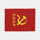 CCCP Hammer en Sickle Fleece Deken (Voorkant (Horizontaal))
