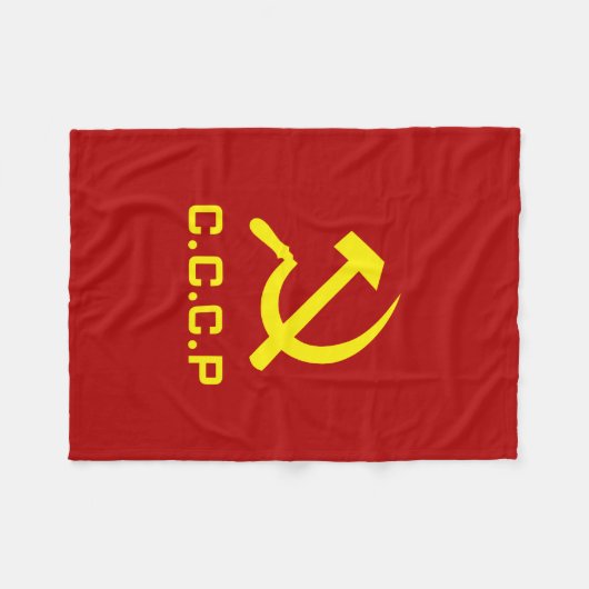 CCCP Hammer en Sickle Fleece Deken (Voorkant (Horizontaal))