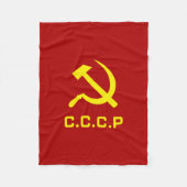 CCCP Hammer en Sickle Fleece Deken (Voorkant)