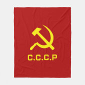CCCP Hammer en Sickle Fleece Deken (Voorkant)