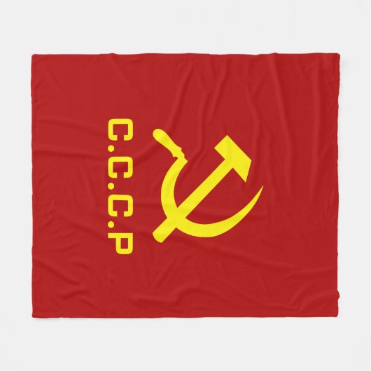 CCCP Hammer en Sickle Fleece Deken (Voorkant (Horizontaal))