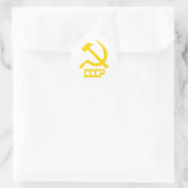 CCCP Hammer en Sickle Ronde Sticker (Tas)