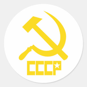 CCCP Hammer en Sickle Ronde Sticker