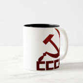 CCCP Hammer & Sickle Tweekleurige Koffiemok (Voorkant rechts)