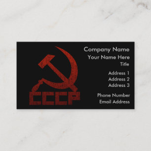 CCCP Hammer & Sickle Visitekaartje