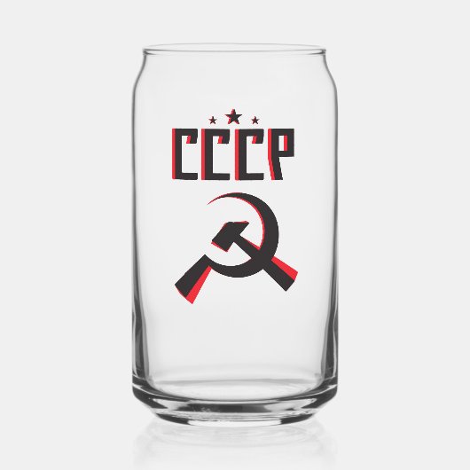 CCCP Kan-skiën Blikvorm Glas (Voorkant)