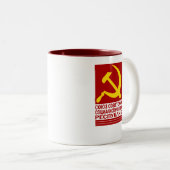 CCCP met Hammer en Sickle Tweekleurige Koffiemok (Voorkant rechts)
