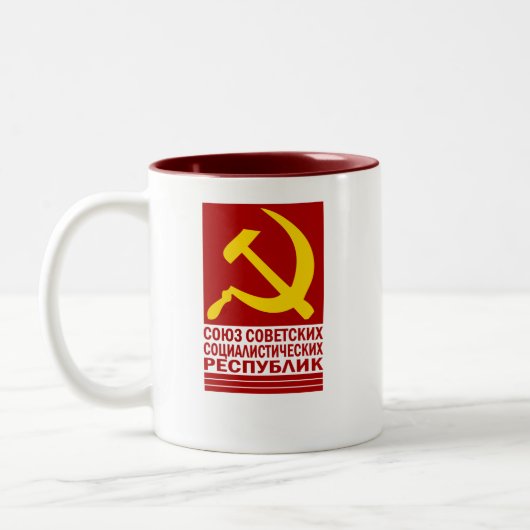CCCP met Hammer en Sickle Tweekleurige Koffiemok (Links)