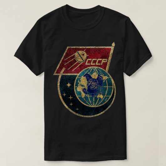 CCCP Original Russia Space Programme Laika G T-shirt (Design voorkant)