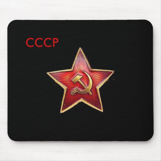 CCCP Red Star Mousepad Muismat (Voorkant)