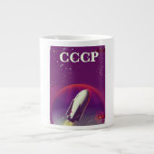 CCCP-reisposter voor de Sovjetruimte Grote Koffiekop (Voorkant)