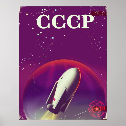 CCCP-reisposter voor de Sovjetruimte Poster (Voorkant)