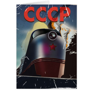 CCCP Retro vintage Sovjet trein Poster