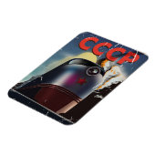 CCCP Retro vintage Sovjet trein Poster Magneet (Linkerzijde)
