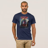 CCCP Retro vintage Sovjet trein Poster T-shirt (Voorkant volledig)