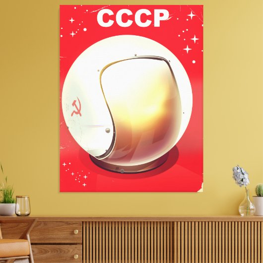 CCCP  rood Sovjet-poster Canvas Afdruk (Insitu (Woonkamer))