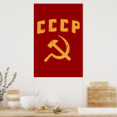 cccp  russische ussr hammer en sikkel poster (Keuken)