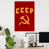 cccp  russische ussr hammer en sikkel poster (Thuiskantoor)