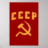 cccp  russische ussr hammer en sikkel poster (Voorkant)