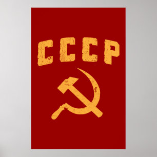 cccp  russische ussr hammer en sikkel poster
