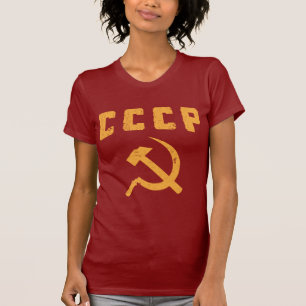cccp russische ussr hammer en sikkel t-shirt