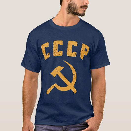 cccp  russische ussr hammer en sikkel t-shirt (Voorkant)