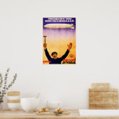 CCCP Sovjet Airship Russische communistische propa Poster (Keuken)