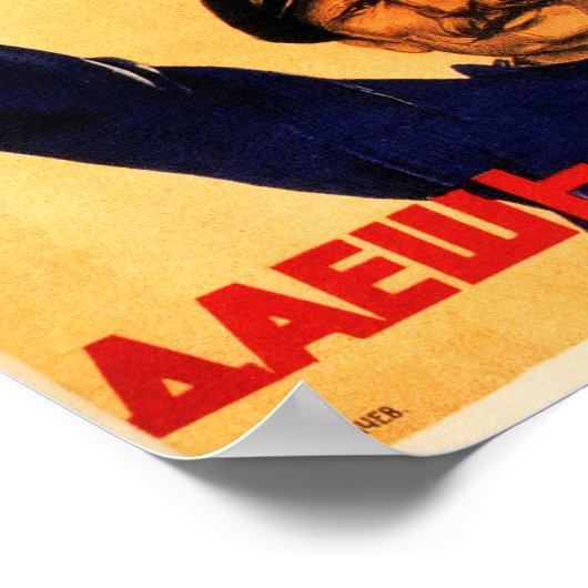 CCCP Sovjet Airship Russische communistische propa Poster (Hoek)