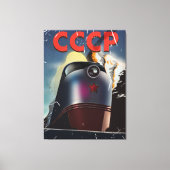 CCCP  Sovjet-locomotief Poster Canvas Afdruk (Voorkant)