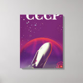 CCCP Sovjet ruimte race reisposter Canvas Afdruk (Voorkant)