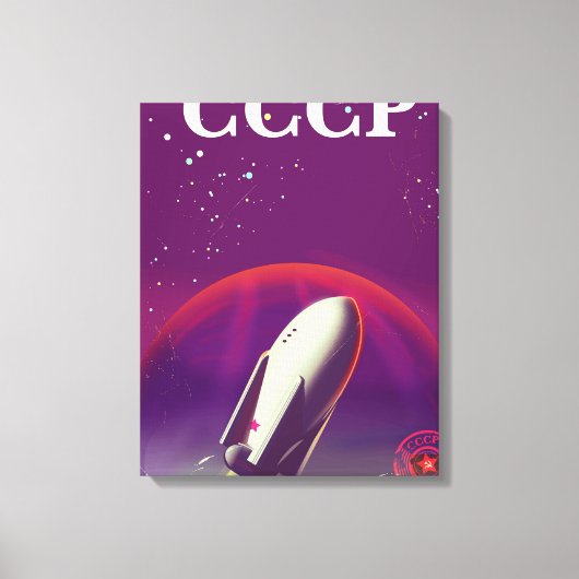 CCCP Sovjet ruimte race reisposter Canvas Afdruk (Voorkant)