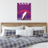 CCCP Sovjet ruimte race reisposter Canvas Afdruk (Insitu (Slaapkamer))