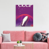 CCCP Sovjet ruimte race reisposter Canvas Afdruk (Insitu (Woonkamer))