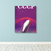 CCCP Sovjet ruimte race reisposter Canvas Afdruk (Insitu (Houten vloer))