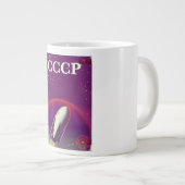 CCCP Sovjet ruimte race reisposter Grote Koffiekop (Voorkant rechts)