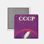 CCCP Sovjet ruimte race reisposter Magneet (Voorkant / Achterkant)