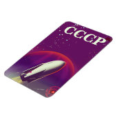 CCCP Sovjet ruimte race reisposter Magneet (Linkerzijde)