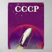 CCCP Sovjet ruimte race reisposter Poster (Voorkant)