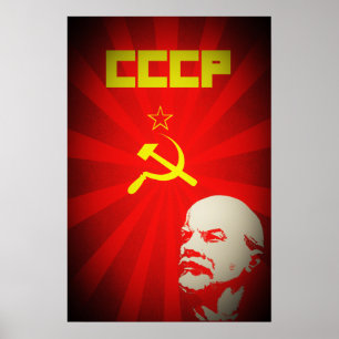cccp sovjet - unie communistisch rode lenin ruslan poster