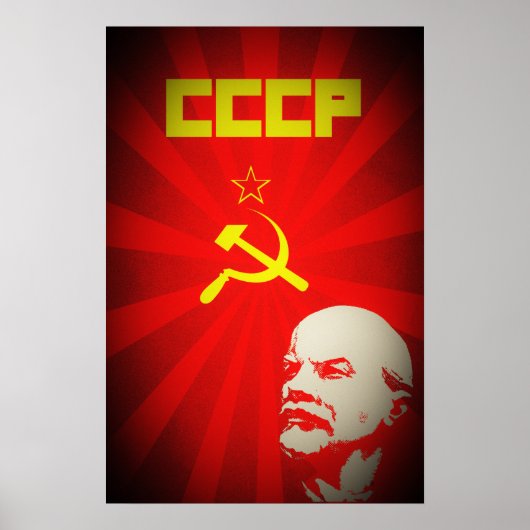 cccp sovjet - unie communistisch rode lenin ruslan poster (Voorkant)